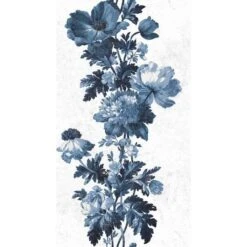 RoomMates Vintage Floral Stripe Peel & Stick Wallpaper Blue