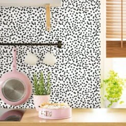 RoomMates Confetti Peel & Stick Wallpaper Black And White -Michaels Decor Sale D372843S 3
