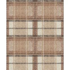 RoomMates Tweed Plaid Peel & Stick Wallpaper Brown