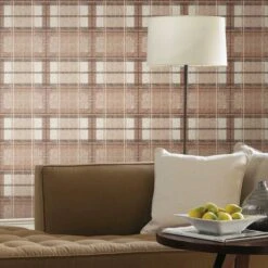 RoomMates Tweed Plaid Peel & Stick Wallpaper Brown -Michaels Decor Sale D372844S 5