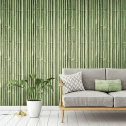 RoomMates Bamboo Peel & Stick Wallpaper Green -Michaels Decor Sale D372853S 2