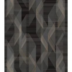 RoomMates Debonair Geometric Peel & Stick Wallpaper Black