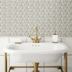 RoomMates Floral Ditzy Vine Peel & Stick Wallpaper Gray -Michaels Decor Sale D372952S 3