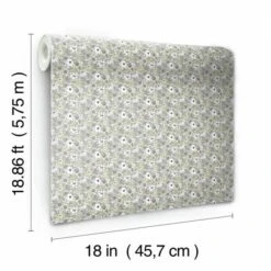 RoomMates Floral Ditzy Vine Peel & Stick Wallpaper Gray -Michaels Decor Sale D372952S 6