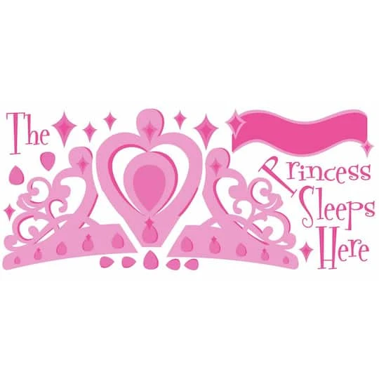 RoomMates Princess Sleeps Here Giant Decal With Personalization 3 RoomMates Princess Sleeps Here Giant Decal With Personalization