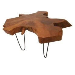 28" Brown Teak Contemporary Coffee Table -Michaels Decor Sale D373709S 4