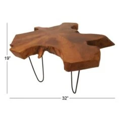 28" Brown Teak Contemporary Coffee Table -Michaels Decor Sale D373709S 6