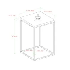 Walker Edison Modern Square Side Table Assorted 19 Walker Edison Modern Square Side Table Assorted -Michaels Decor Sale D374461S 7