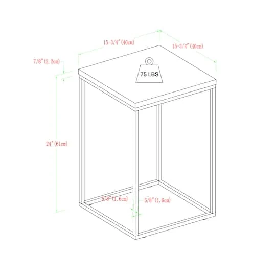 Walker Edison Modern Square Side Table Assorted 11 Walker Edison Modern Square Side Table Assorted - Image 9