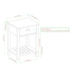 Walker Edison 18" 1-Drawer Country Side Table Stone Gray 19 Walker Edison 18" 1-Drawer Country Side Table Stone Gray -Michaels Decor Sale D374474S 7