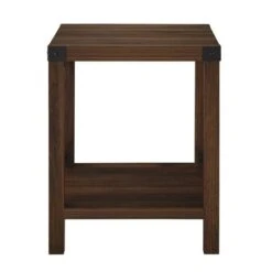 Walker Edison 22" Rustic Wood Side Table Dark Walnut 15 Walker Edison 22" Rustic Wood Side Table Dark Walnut -Michaels Decor Sale D374478S 5
