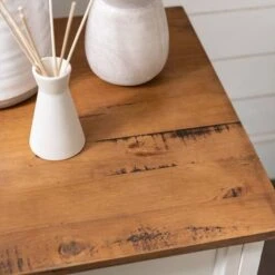 Walker Edison 19" 1-Drawer Wood Side Table Reclaimed Barnwood / White Wash -Michaels Decor Sale D374487S 7