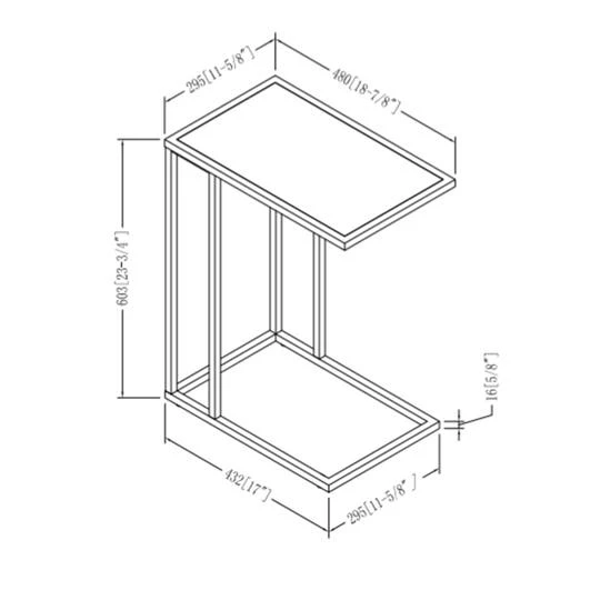 Walker Edison Modern End C Table Mocha 10 Walker Edison Modern End C Table Mocha - Image 8