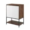 Walker Edison Dark Walnut/White 2 Door Accent Cabinet -Michaels Decor Sale D374498S 1