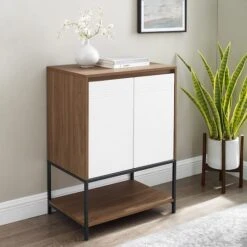 Walker Edison English Oak/White 2 Door Accent Cabinet 14 Walker Edison English Oak/White 2 Door Accent Cabinet -Michaels Decor Sale D374499S 4