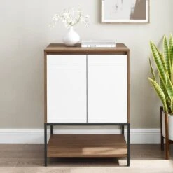 Walker Edison English Oak/White 2 Door Accent Cabinet 15 Walker Edison English Oak/White 2 Door Accent Cabinet -Michaels Decor Sale D374499S 5