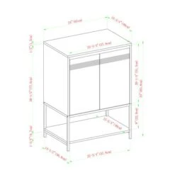 Walker Edison English Oak/White 2 Door Accent Cabinet 17 Walker Edison English Oak/White 2 Door Accent Cabinet -Michaels Decor Sale D374499S 7