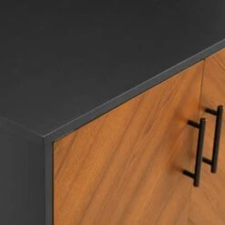 Walker Edison Black Modern Bookmatch Accent Cabinet -Michaels Decor Sale D374500S 6