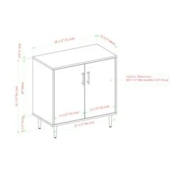 Walker Edison Black Modern Bookmatch Accent Cabinet -Michaels Decor Sale D374500S 7