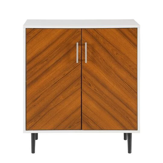 Walker Edison White Modern Bookmatch Accent Cabinet 5 Walker Edison White Modern Bookmatch Accent Cabinet - Image 3