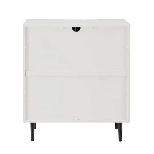 Walker Edison White Modern Bookmatch Accent Cabinet 6 Walker Edison White Modern Bookmatch Accent Cabinet - Image 4