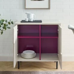 Walker Edison Birch/Magenta Interior Modern Accent Cabinet -Michaels Decor Sale D374505S 5