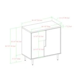 Walker Edison Birch/Magenta Interior Modern Accent Cabinet -Michaels Decor Sale D374505S 7