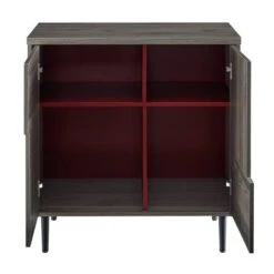 Walker Edison Slate Gray/Red Interior Modern Color Pop Accent Cabinet 15 Walker Edison Slate Gray/Red Interior Modern Color Pop Accent Cabinet -Michaels Decor Sale D374508S 3