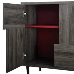 Walker Edison Slate Gray/Red Interior Modern Color Pop Accent Cabinet 16 Walker Edison Slate Gray/Red Interior Modern Color Pop Accent Cabinet -Michaels Decor Sale D374508S 6