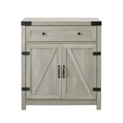 Walker Edison Stone Gray Farmhouse Barn Door Accent Cabinet -Michaels Decor Sale D374512S 2