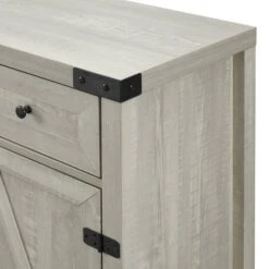 Walker Edison Stone Gray Farmhouse Barn Door Accent Cabinet -Michaels Decor Sale D374512S 6