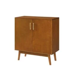 Walker Edison Acorn Mid-Century Modern Accent Cabinet