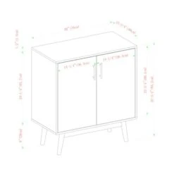 Walker Edison Acorn Mid-Century Modern Accent Cabinet -Michaels Decor Sale D374514S 7