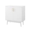 Walker Edison White Mid-Century Modern Accent Cabinet 2 Walker Edison White Mid-Century Modern Accent Cabinet -Michaels Decor Sale D374516S 1