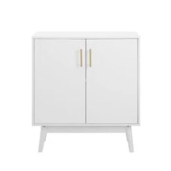 Walker Edison White Mid-Century Modern Accent Cabinet -Michaels Decor Sale D374516S 2