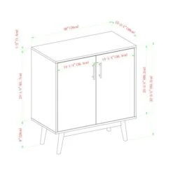 Walker Edison White Mid-Century Modern Accent Cabinet -Michaels Decor Sale D374516S 7