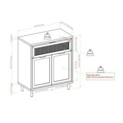 Walker Edison Gray Wash Mesh Metal Accent Cabinet -Michaels Decor Sale D374520S 9