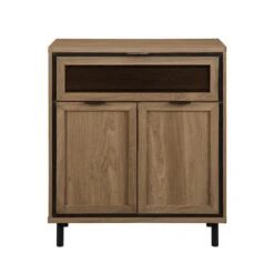 Walker Edison English Oak Mesh Metal Accent Cabinet -Michaels Decor Sale D374521S 2