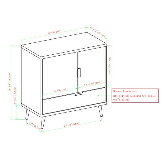Walker Edison Birch 2 Door Accent Cabinet 10 Walker Edison Birch 2 Door Accent Cabinet - Image 8