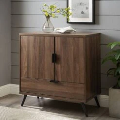 Walker Edison Dark Walnut 2 Door Accent Cabinet -Michaels Decor Sale D374524S 4