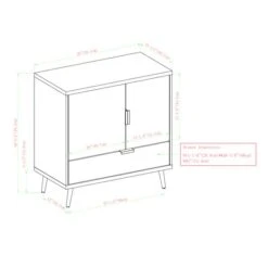 Walker Edison Dark Walnut 2 Door Accent Cabinet -Michaels Decor Sale D374524S 7