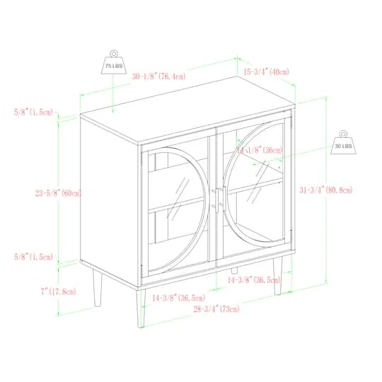Walker Edison 30" Slate Grey Industrial Storage Cabinet 10 Walker Edison 30" Slate Grey Industrial Storage Cabinet - Image 8