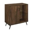 Walker Edison 30" Dark Walnut 1 Door Modern Wood Accent Cabinet -Michaels Decor Sale D374529S 1