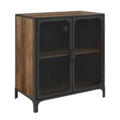 Walker Edison 30" Reclaimed Barnwood Industrial Mesh Metal Door Accent Cabinet 16 Walker Edison 30" Reclaimed Barnwood Industrial Mesh Metal Door Accent Cabinet -Michaels Decor Sale D374530S 4