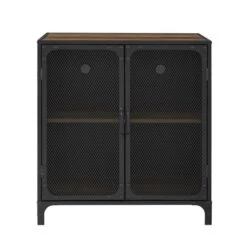 Walker Edison 30" Reclaimed Barnwood Industrial Mesh Metal Door Accent Cabinet 17 Walker Edison 30" Reclaimed Barnwood Industrial Mesh Metal Door Accent Cabinet -Michaels Decor Sale D374530S 5
