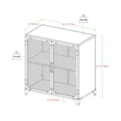 Walker Edison 30" Reclaimed Barnwood Industrial Mesh Metal Door Accent Cabinet 21 Walker Edison 30" Reclaimed Barnwood Industrial Mesh Metal Door Accent Cabinet -Michaels Decor Sale D374530S 9