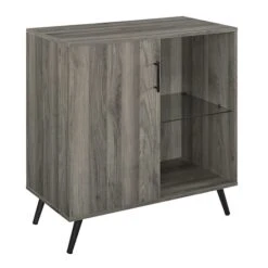 Walker Edison 30" Slate Grey Modern Wood Accent Cabinet