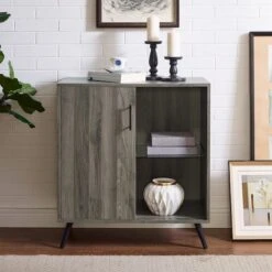 Walker Edison 30" Slate Grey Modern Wood Accent Cabinet -Michaels Decor Sale D374531S 3