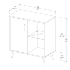Walker Edison 30" Slate Grey Modern Wood Accent Cabinet -Michaels Decor Sale D374531S 7