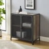 Walker Edison 30" Grey Wash Industrial Mesh Metal Door Accent Cabinet -Michaels Decor Sale D374532S 1